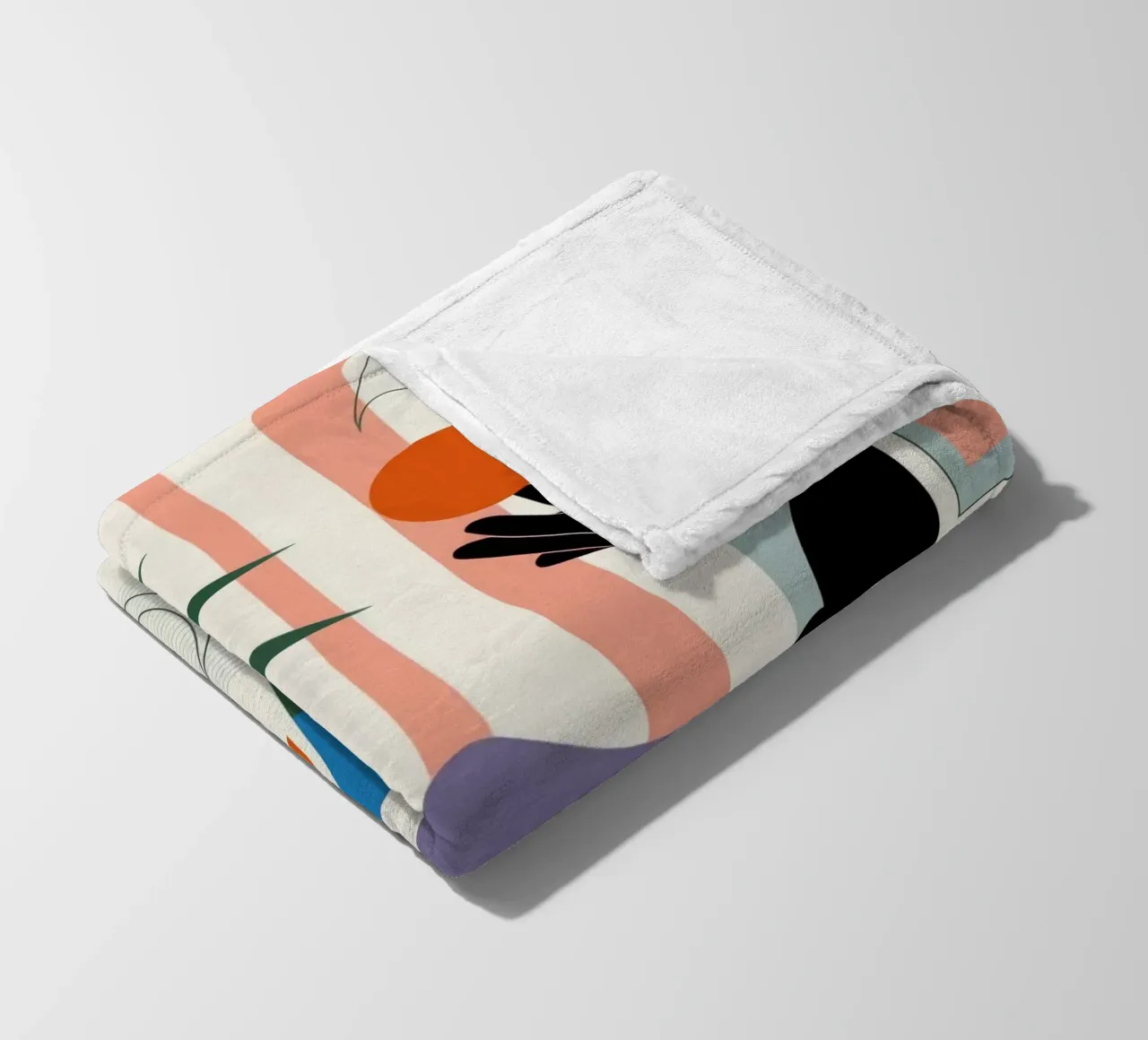 Geometric Harmony fleece blanket by Emery Kate