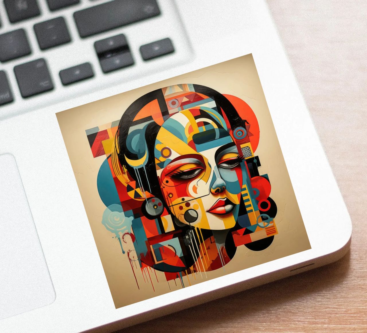 Formes abstraites Femme mexicaine autocollant de Artful Muse
