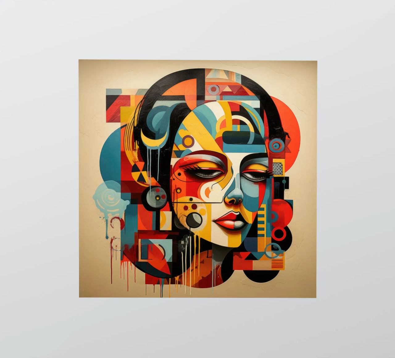 Formes abstraites Femme mexicaine autocollant de Artful Muse
