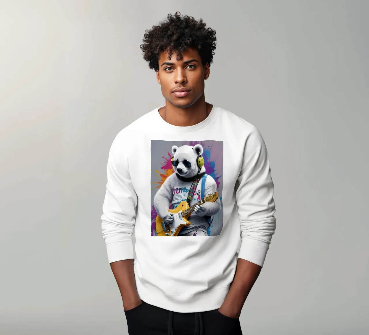Panda che suona la chitarra felpa da MakArena