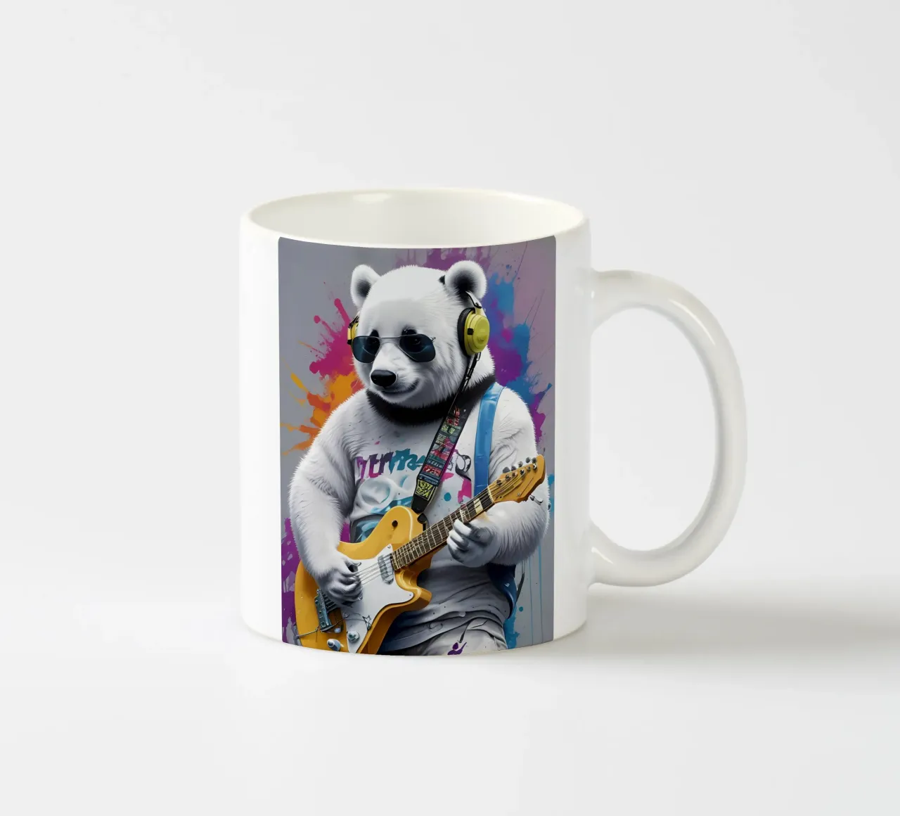 Panda che suona la chitarra tazza in ceramica da MakArena