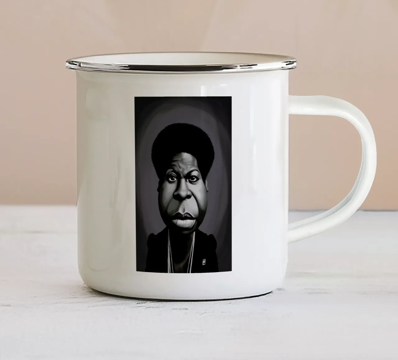 Nina Simone tazza in smalto da Rob Art | Illustration