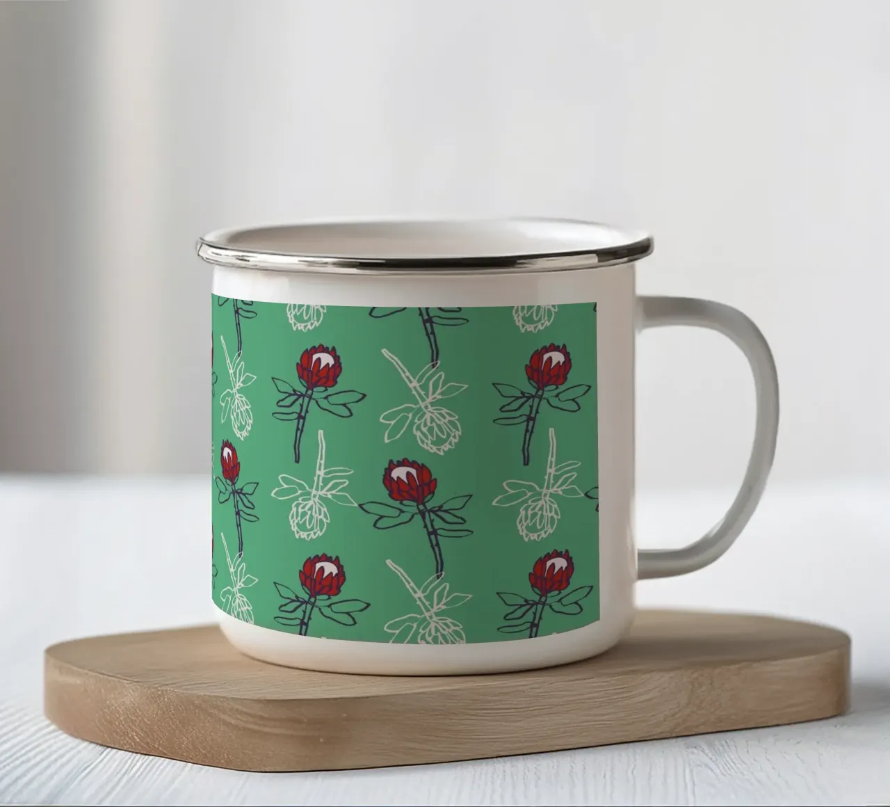 Pattern Love No 15 tazza in smalto da treechild