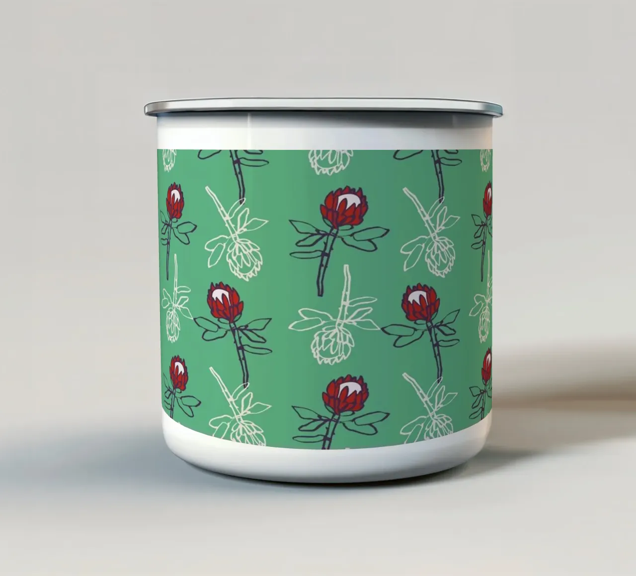 Pattern Love No 15 tazza in smalto da treechild