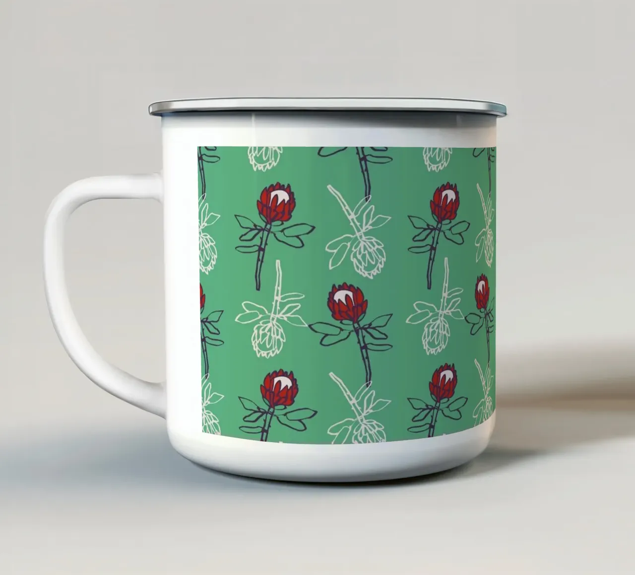 Pattern Love No 15 tazza in smalto da treechild