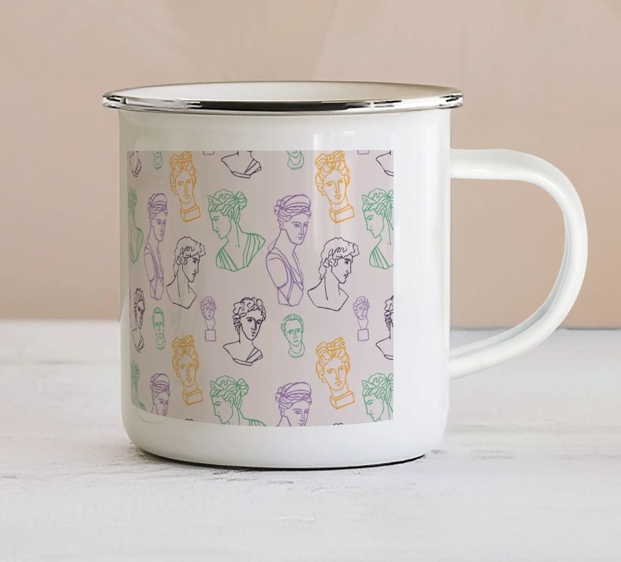 Pattern Love No 16 tazza in smalto da treechild