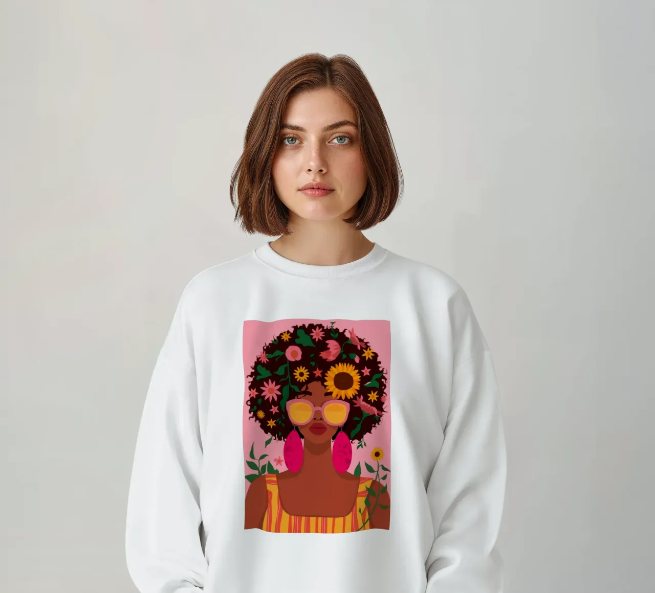 Bellezza afro floreale felpa da Emery Kate