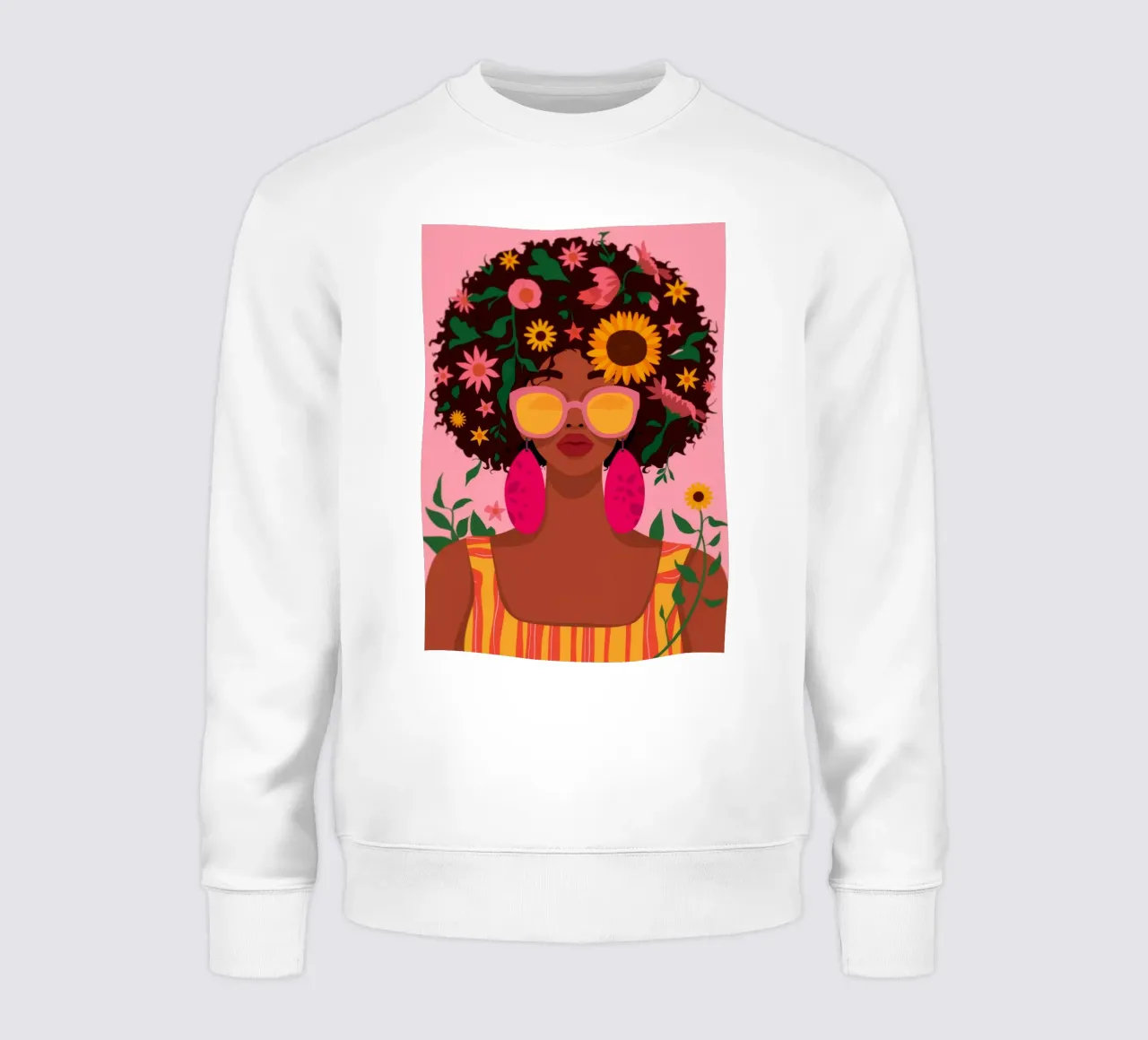 Bellezza afro floreale felpa da Emery Kate