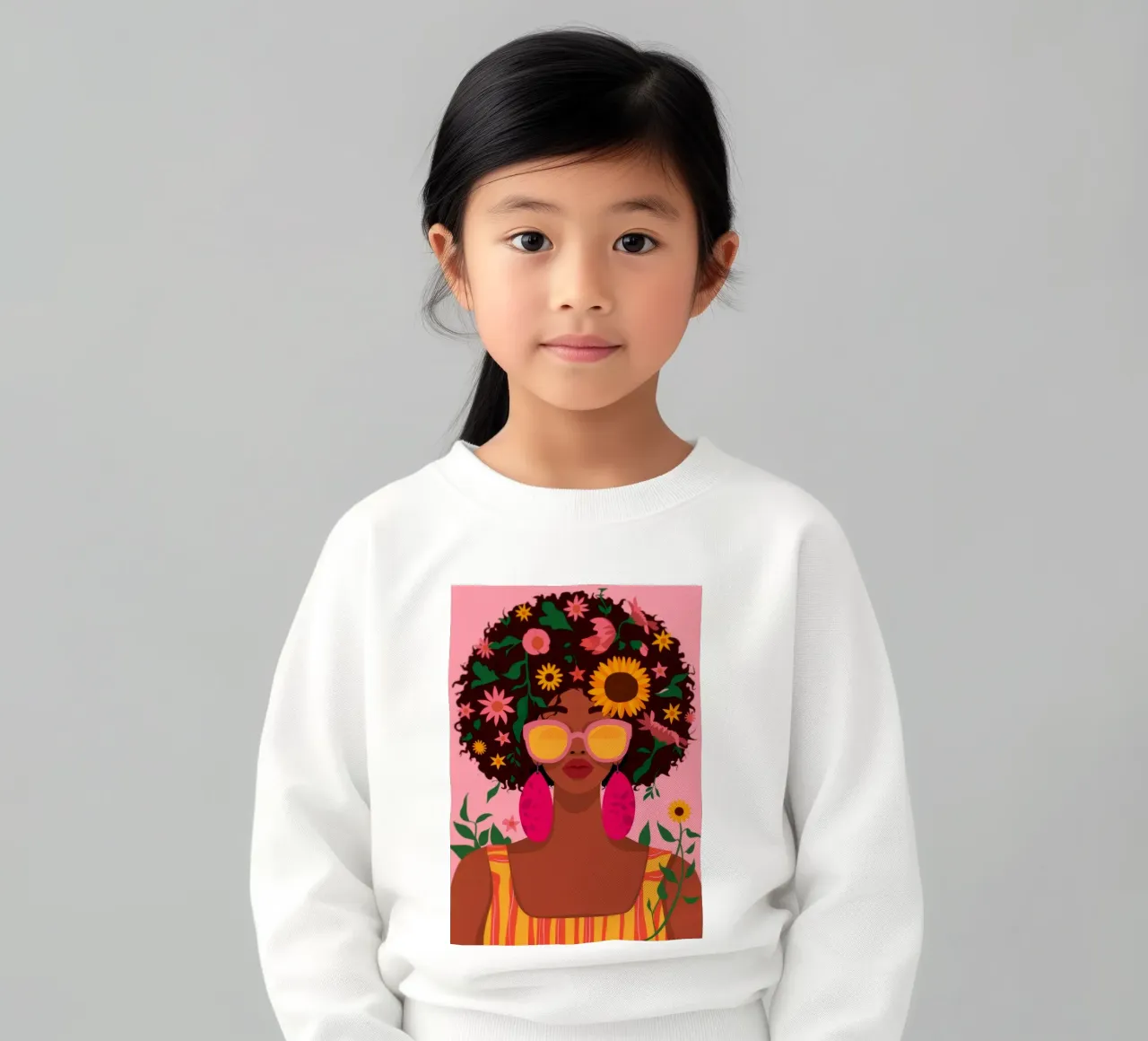 Bellezza afro floreale felpa bambino da Emery Kate