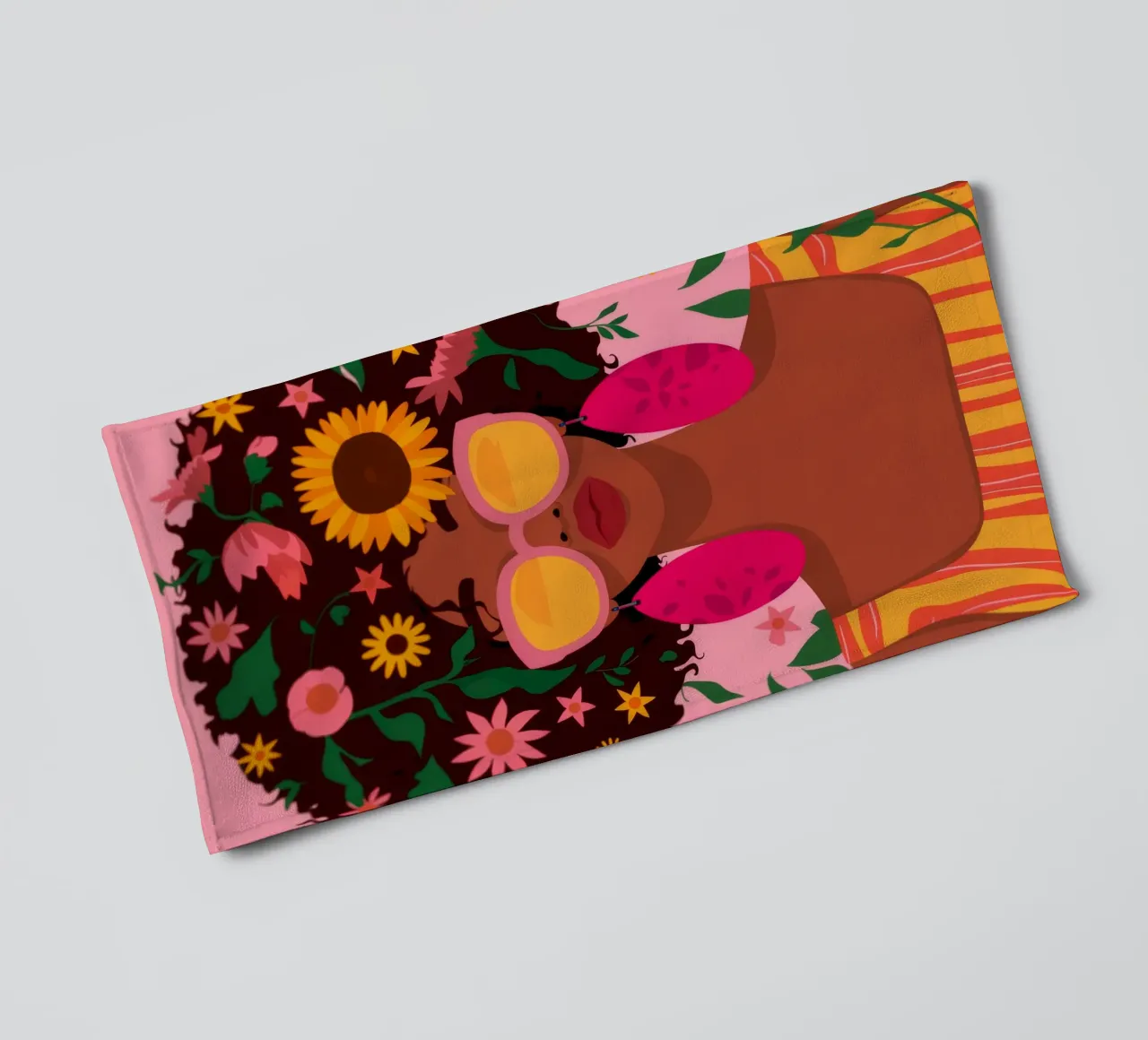Bellezza afro floreale asciugamano da bagno da Emery Kate