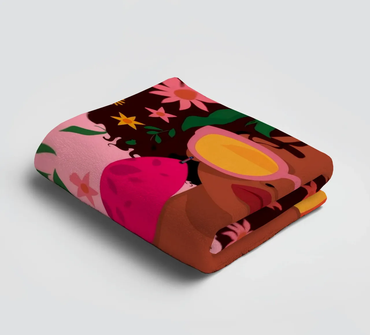 Bellezza afro floreale asciugamano da bagno da Emery Kate