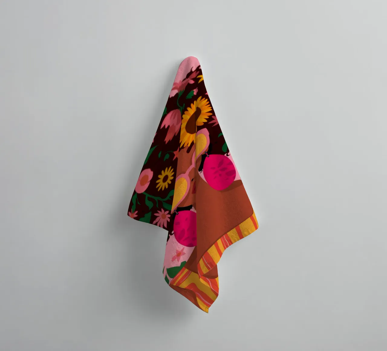 Bellezza afro floreale asciugamano da bagno da Emery Kate