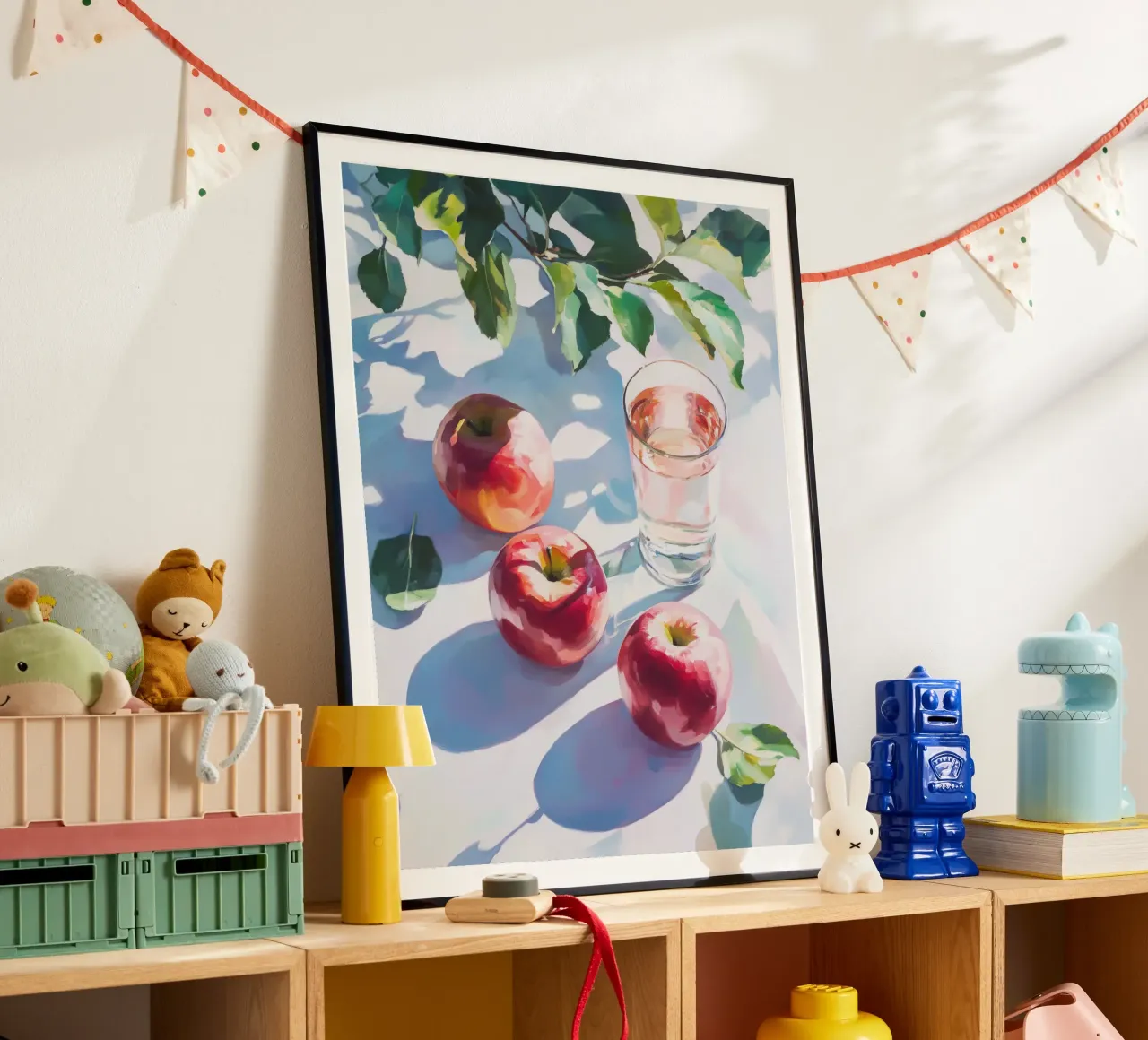 Summer Still Life poster con telaio in legno da treechild