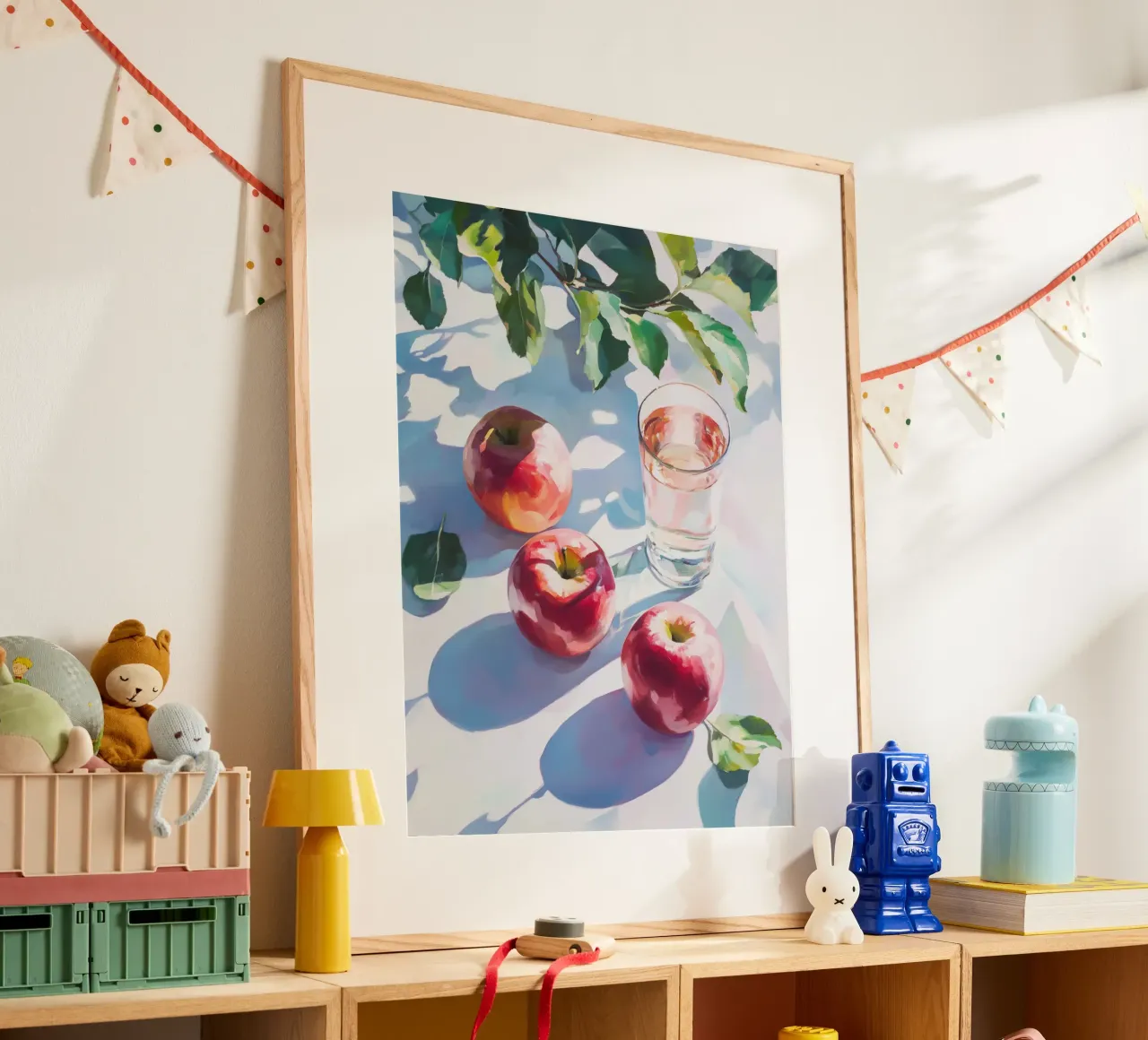 Summer Still Life poster con telaio in legno da treechild