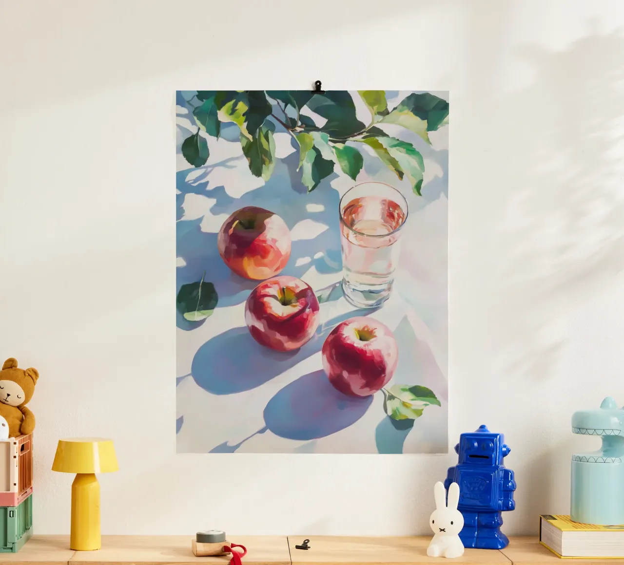 Summer Still Life poster con telaio in legno da treechild