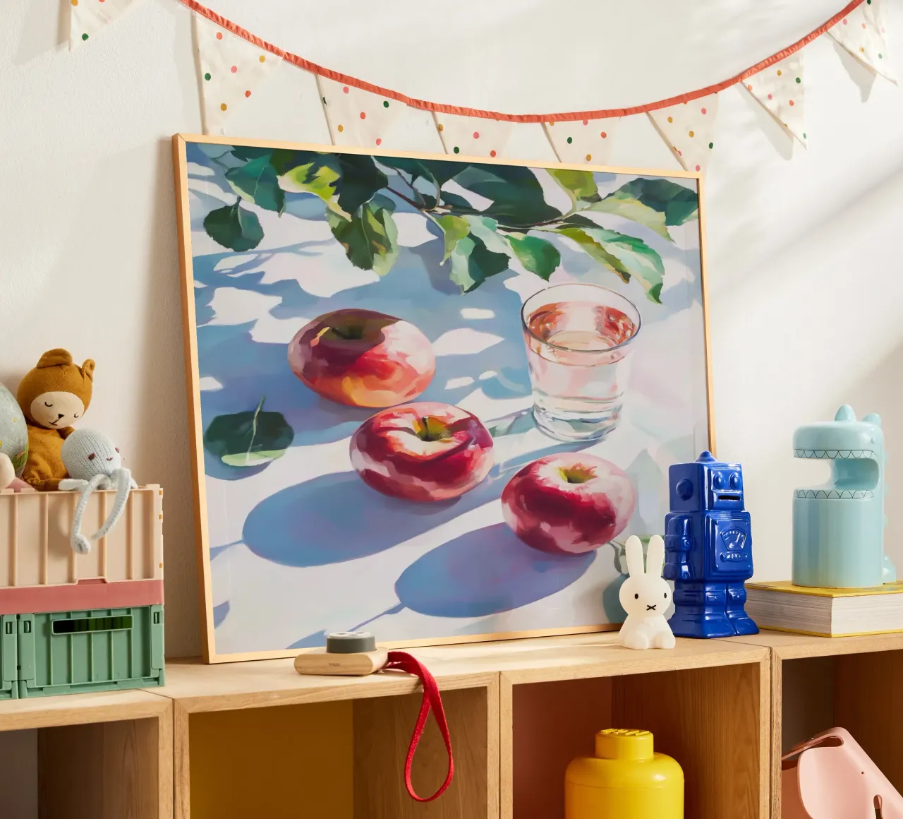 Summer Still Life poster con telaio in legno da treechild