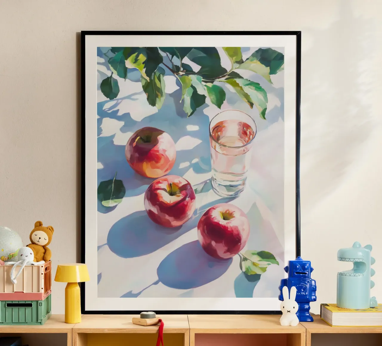 Summer Still Life poster con telaio in legno da treechild