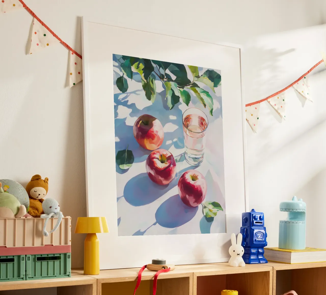 Summer Still Life poster con telaio in legno da treechild