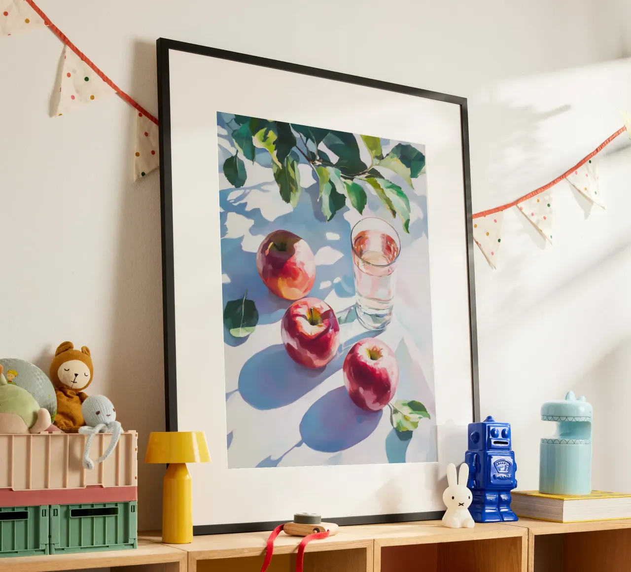 Summer Still Life poster con telaio in legno da treechild
