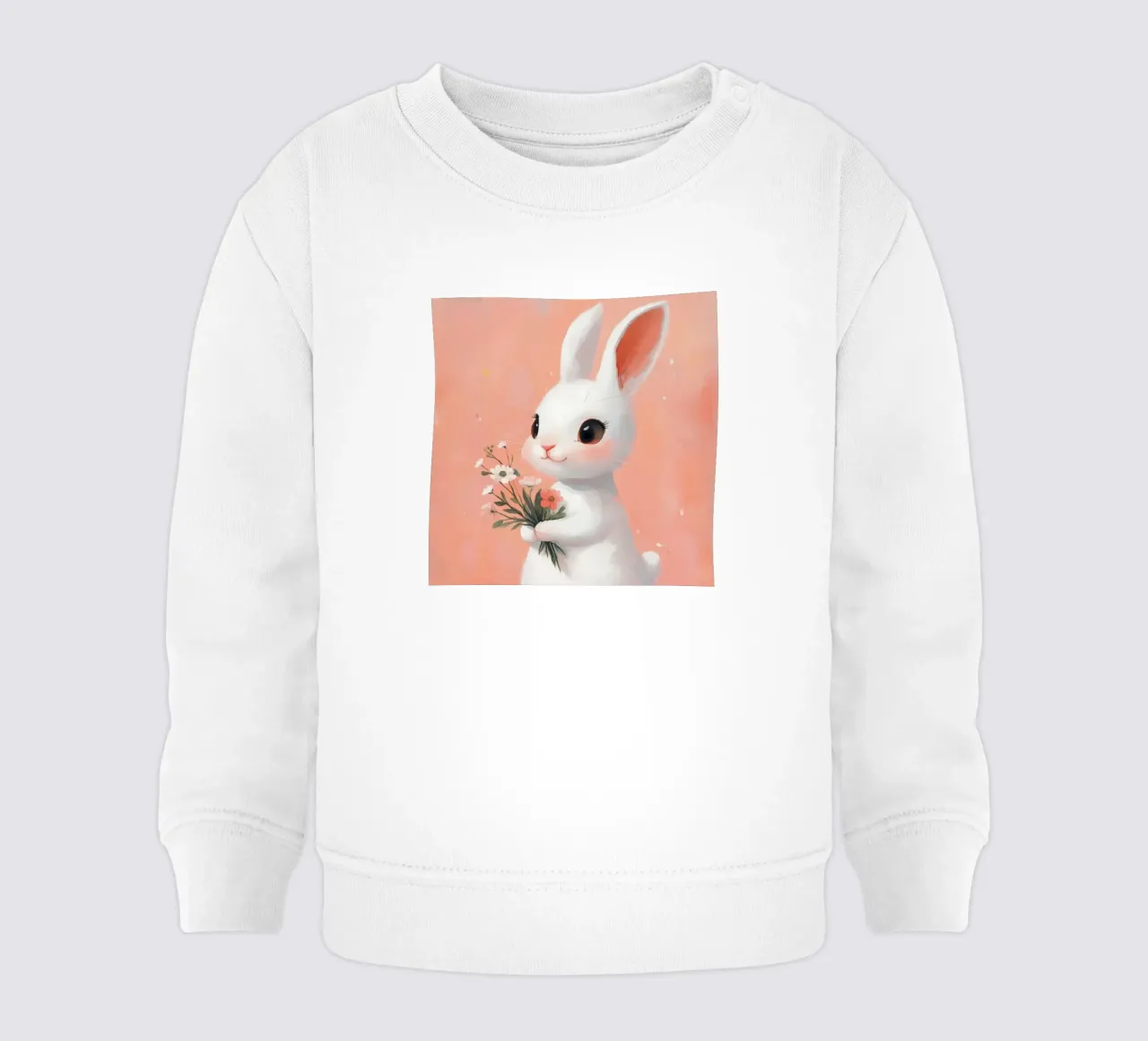 Bunny With Flowers felpa neonato da treechild