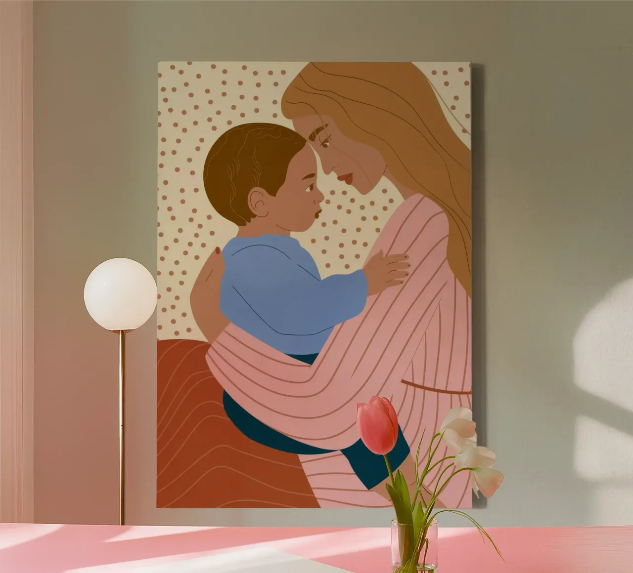 Moeder en kind canvas met Baklijst van Emery Kate