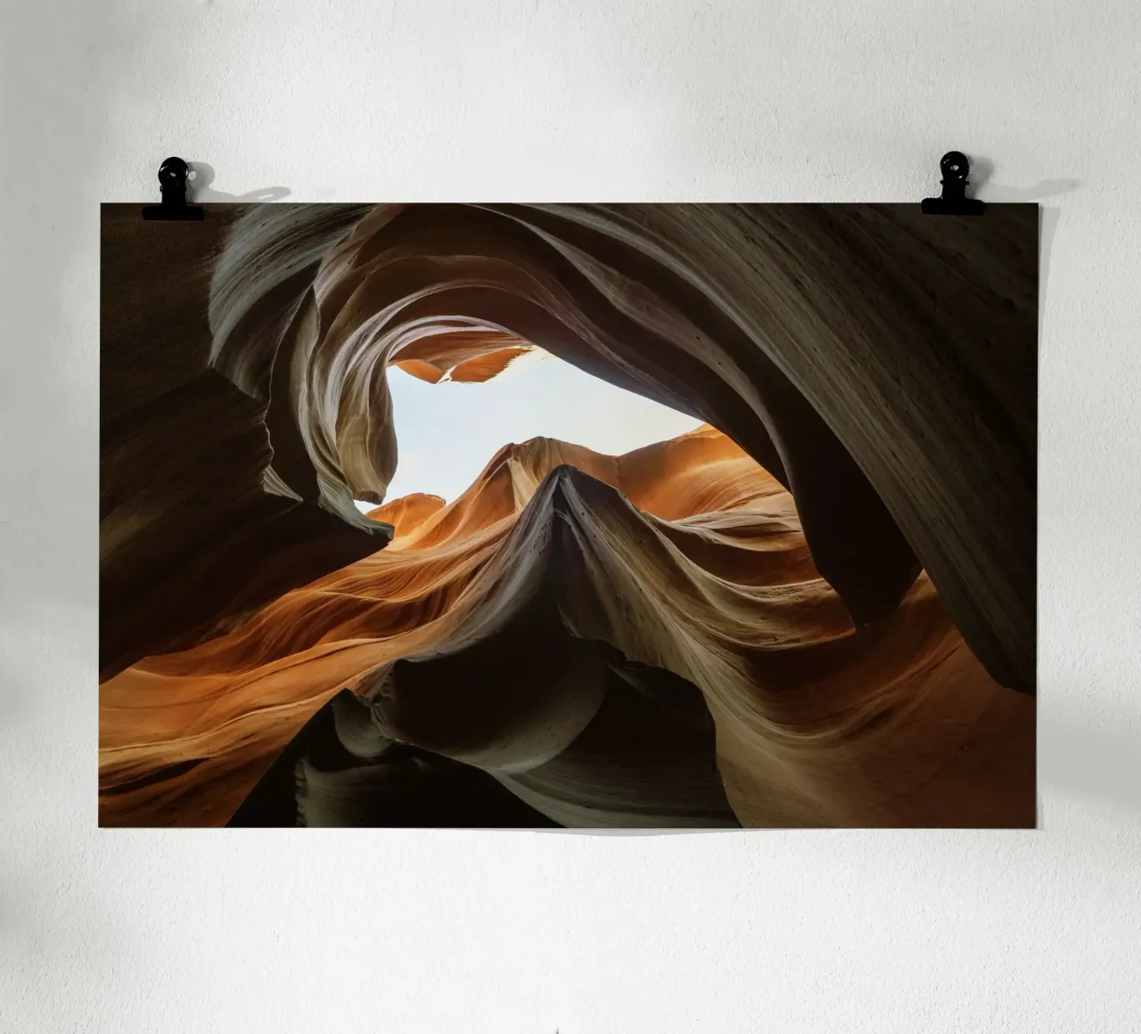 Antilope Canyon 1 poster con telaio in legno da Barbara Buderath Fotodesign
