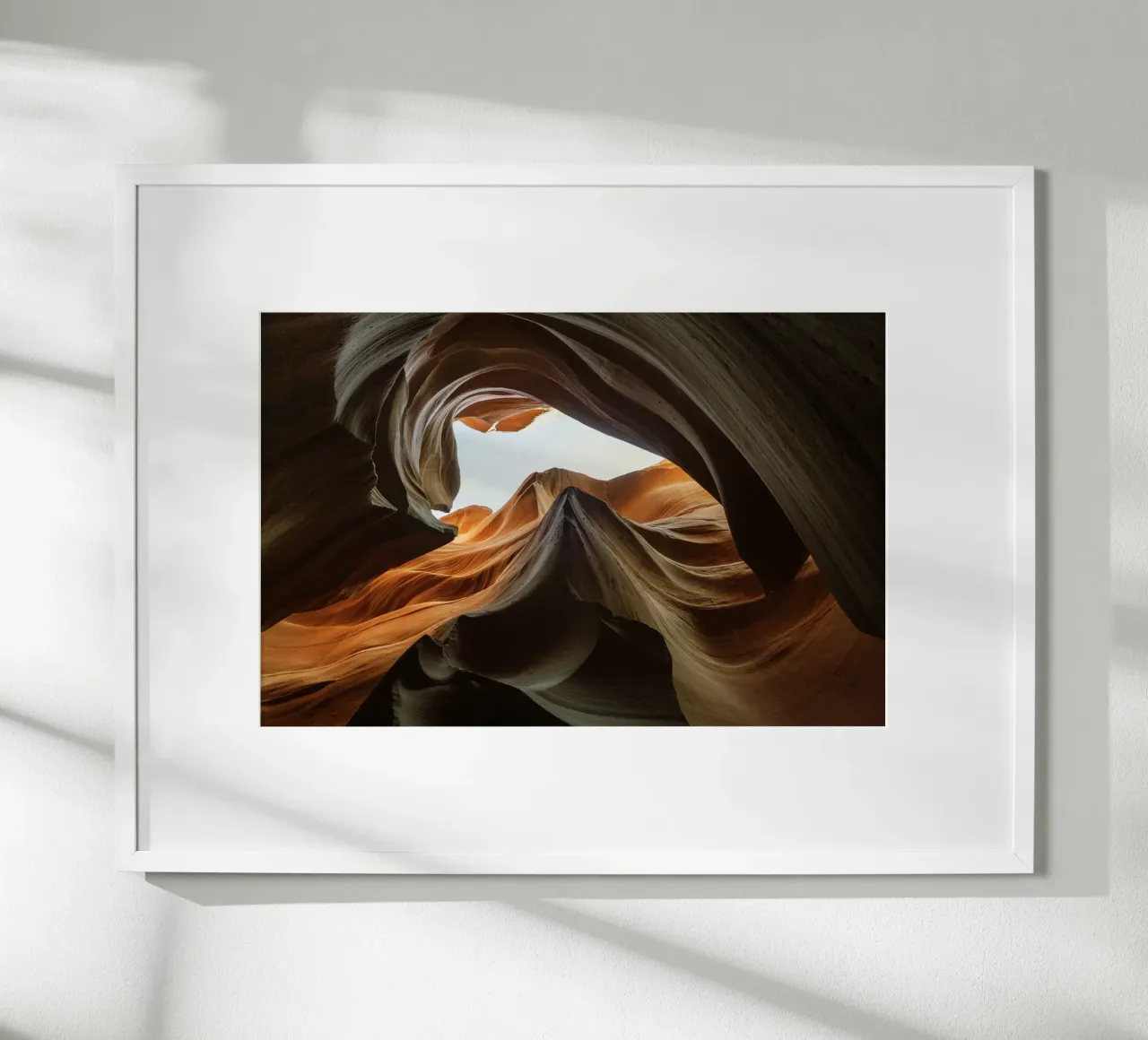 Antilope Canyon 1 poster con telaio in legno da Barbara Buderath Fotodesign