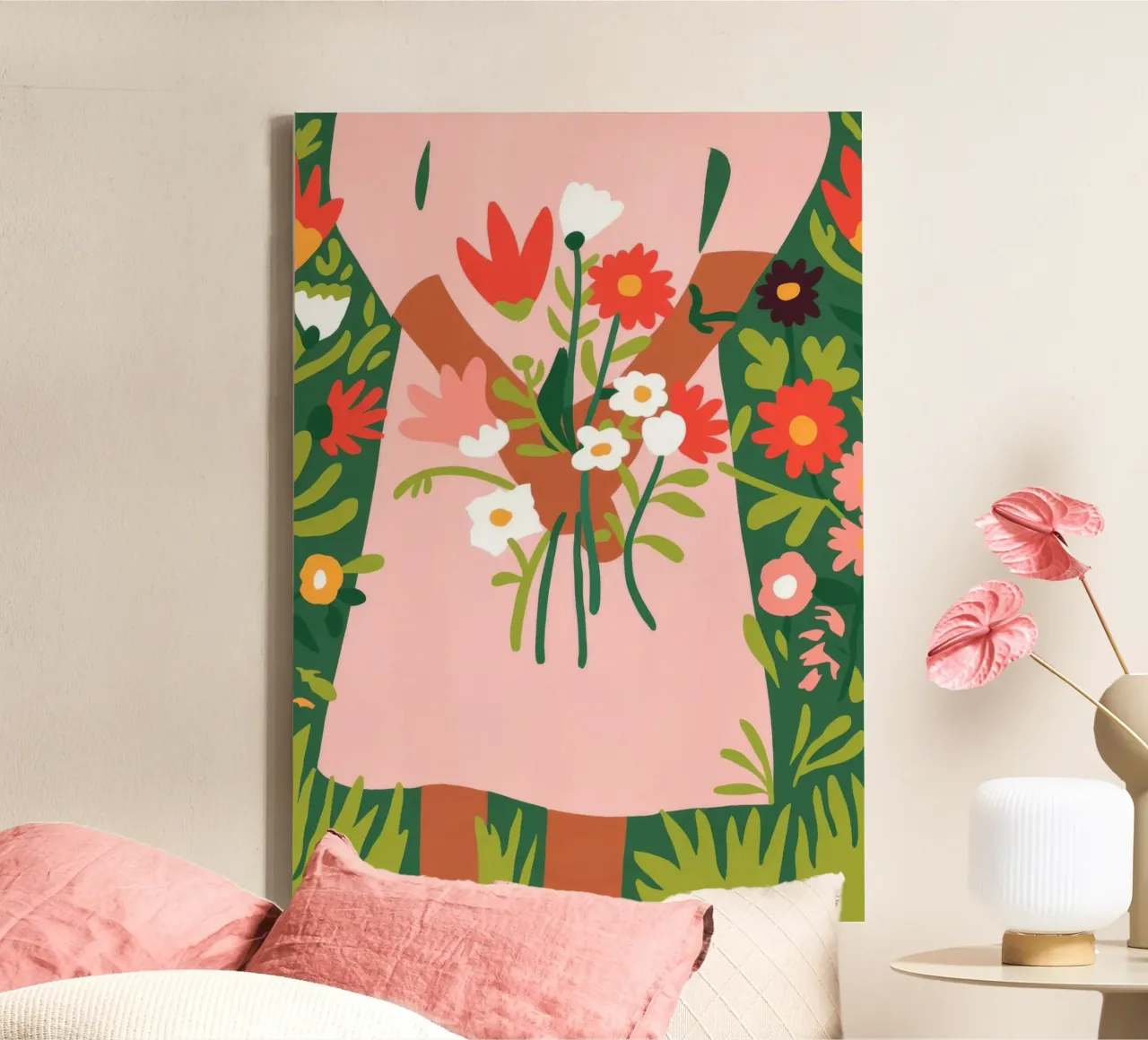 Blumige Umarmung Leinwand von Emery Kate