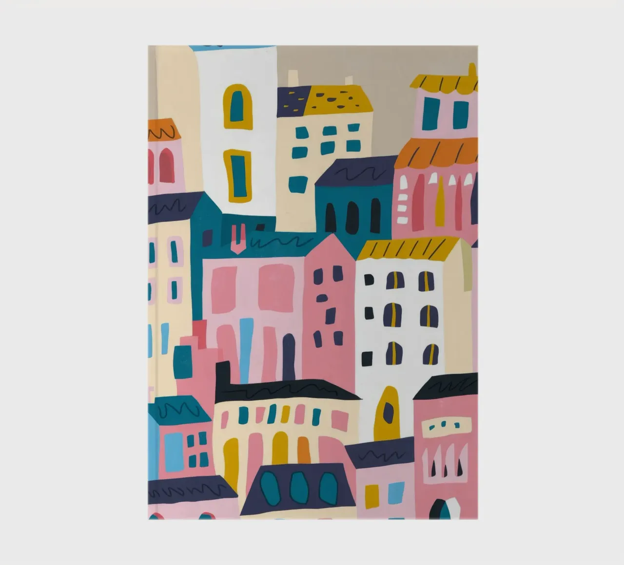 Colorful Cityscape notebook by Emery Kate