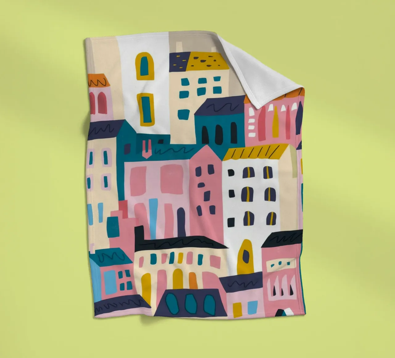Paesaggio urbano colorato coperta in pile da Emery Kate