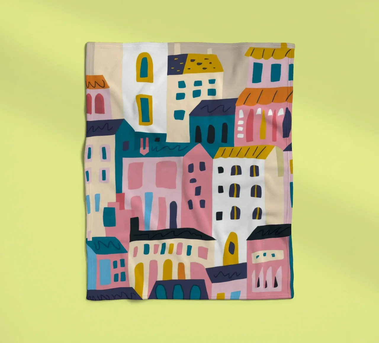 Paesaggio urbano colorato coperta in pile da Emery Kate
