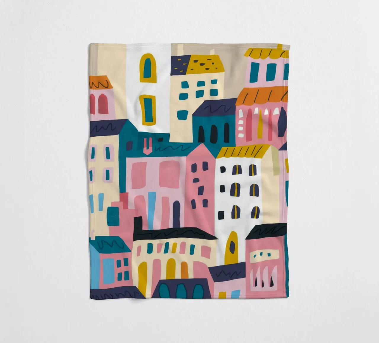 Paesaggio urbano colorato coperta in pile da Emery Kate