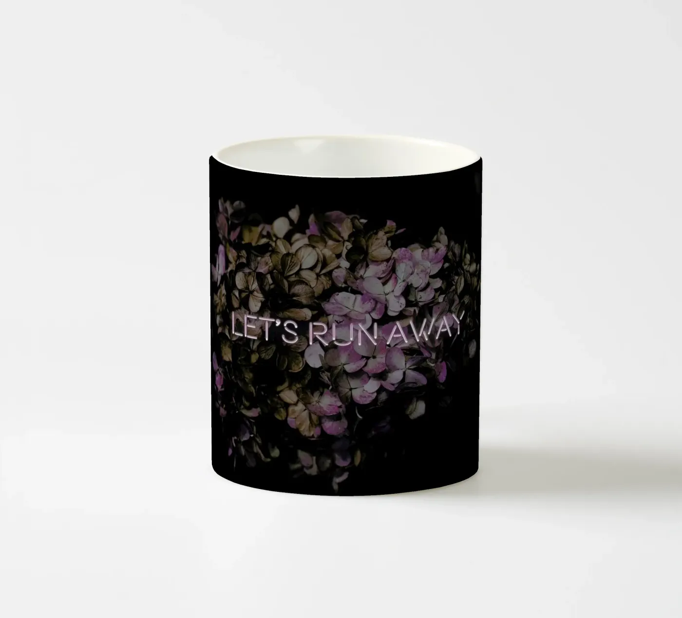 Let's run away ceramic mug by Oh Darling