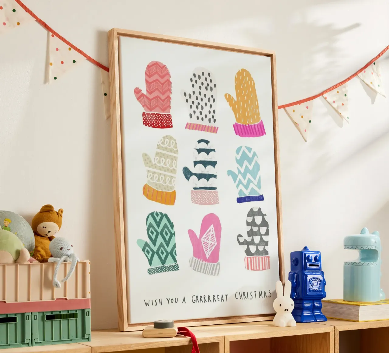 Brrright Christmas No. 2 tela con Cornice a cassetta da typealive
