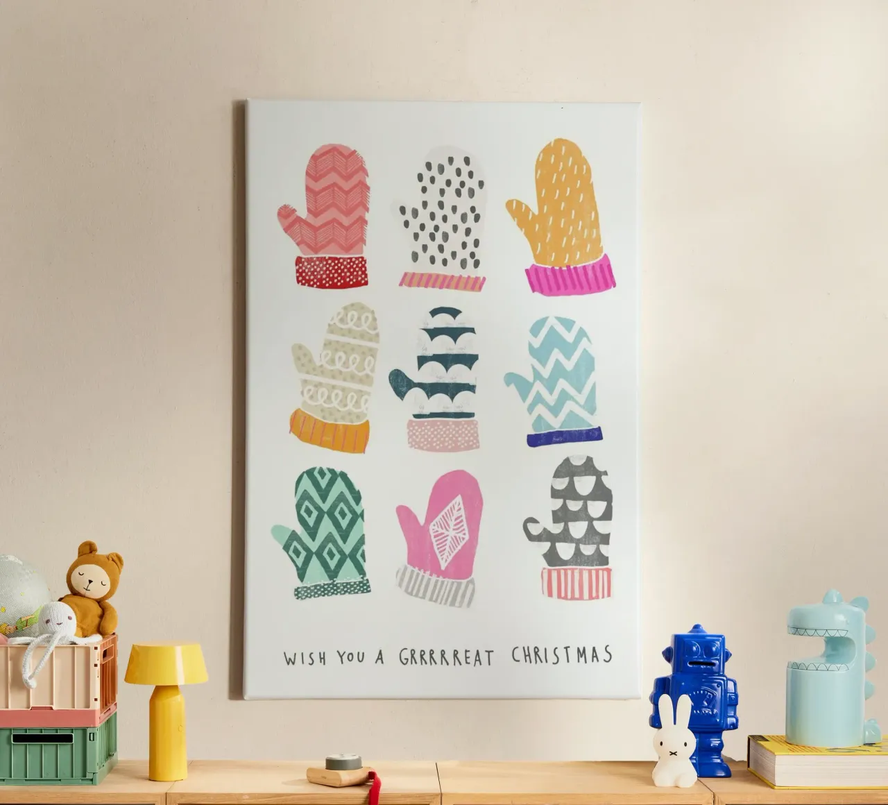Brrright Christmas No. 2 tela con Cornice a cassetta da typealive
