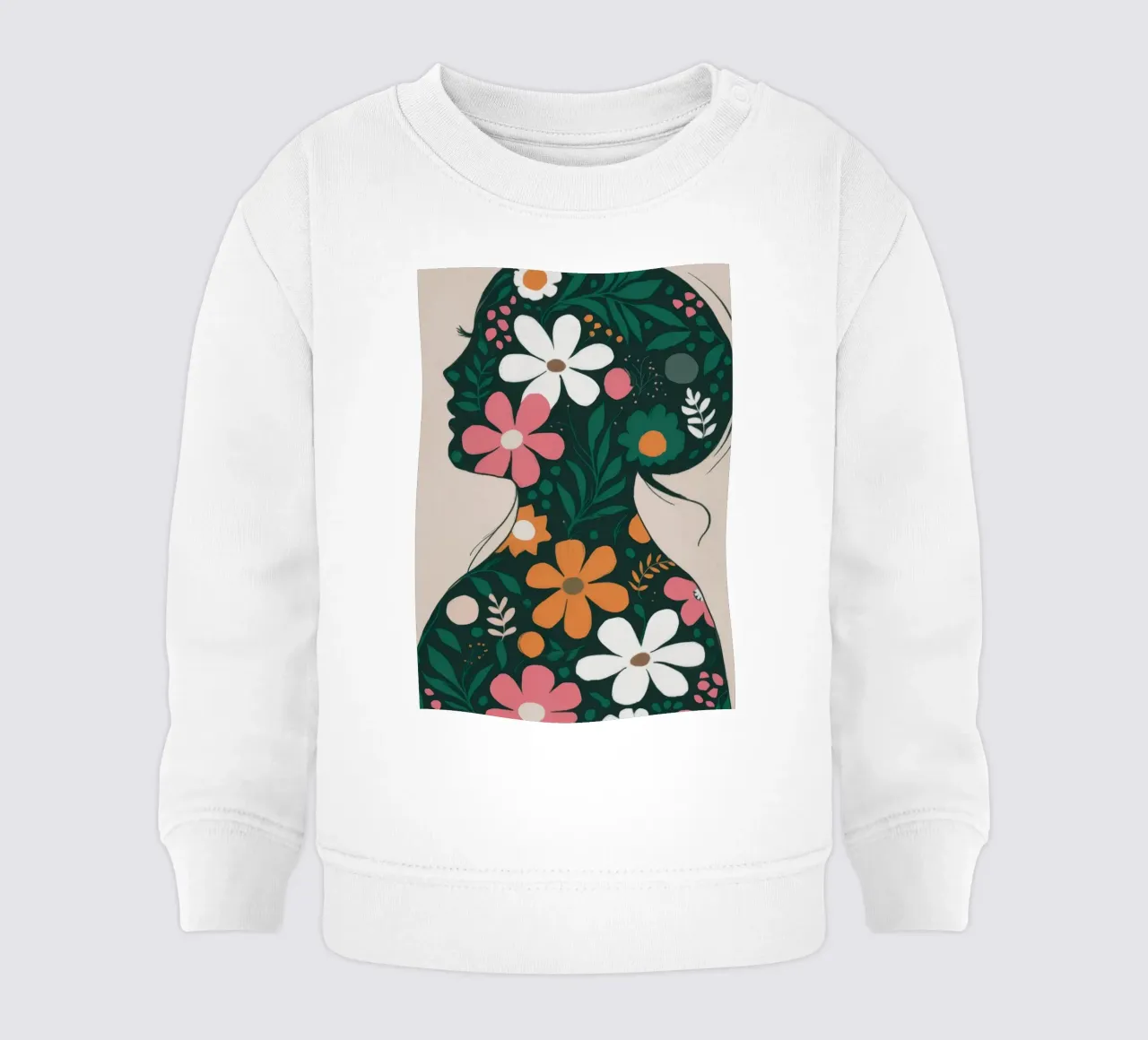 Silhouette floreale felpa neonato da Emery Kate