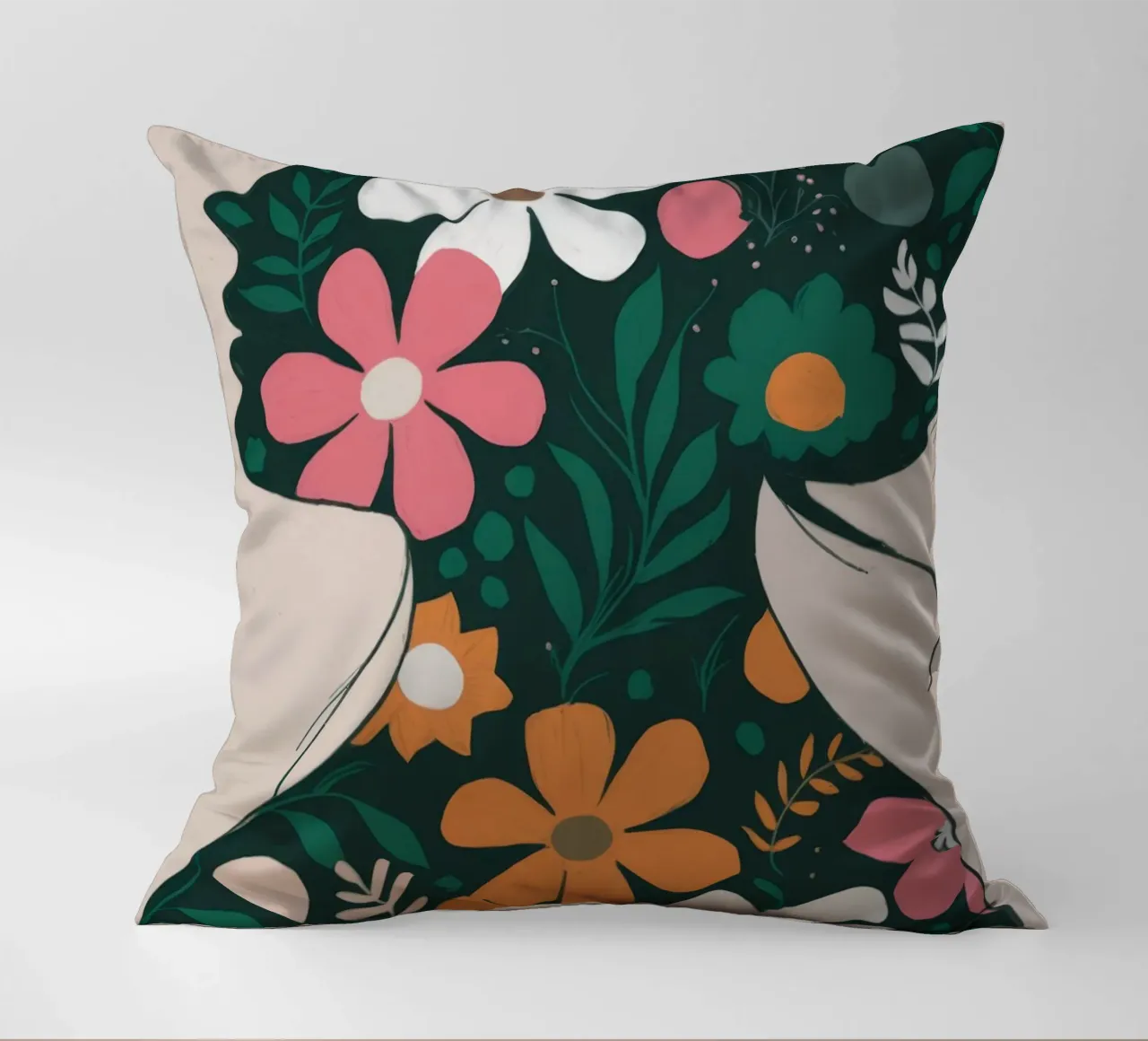 Silhouette floreale cuscino da Emery Kate