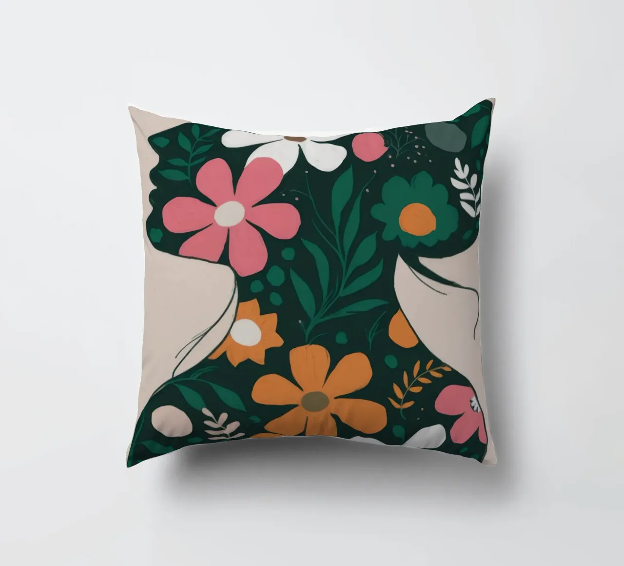 Silhouette floreale cuscino da Emery Kate
