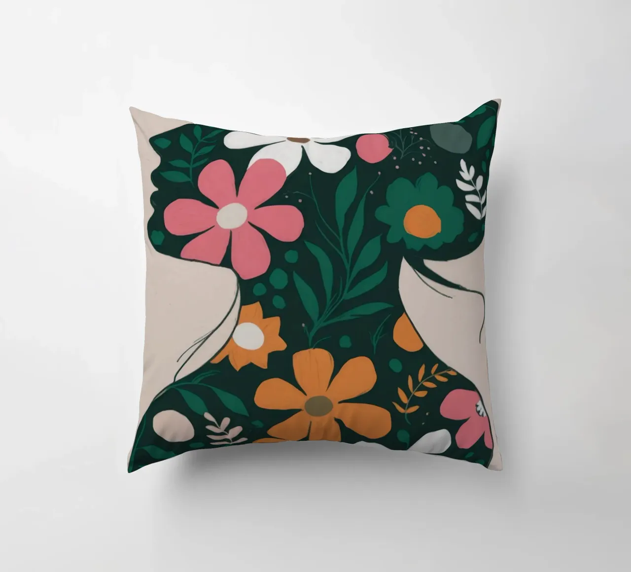 Silhouette floreale cuscino da Emery Kate