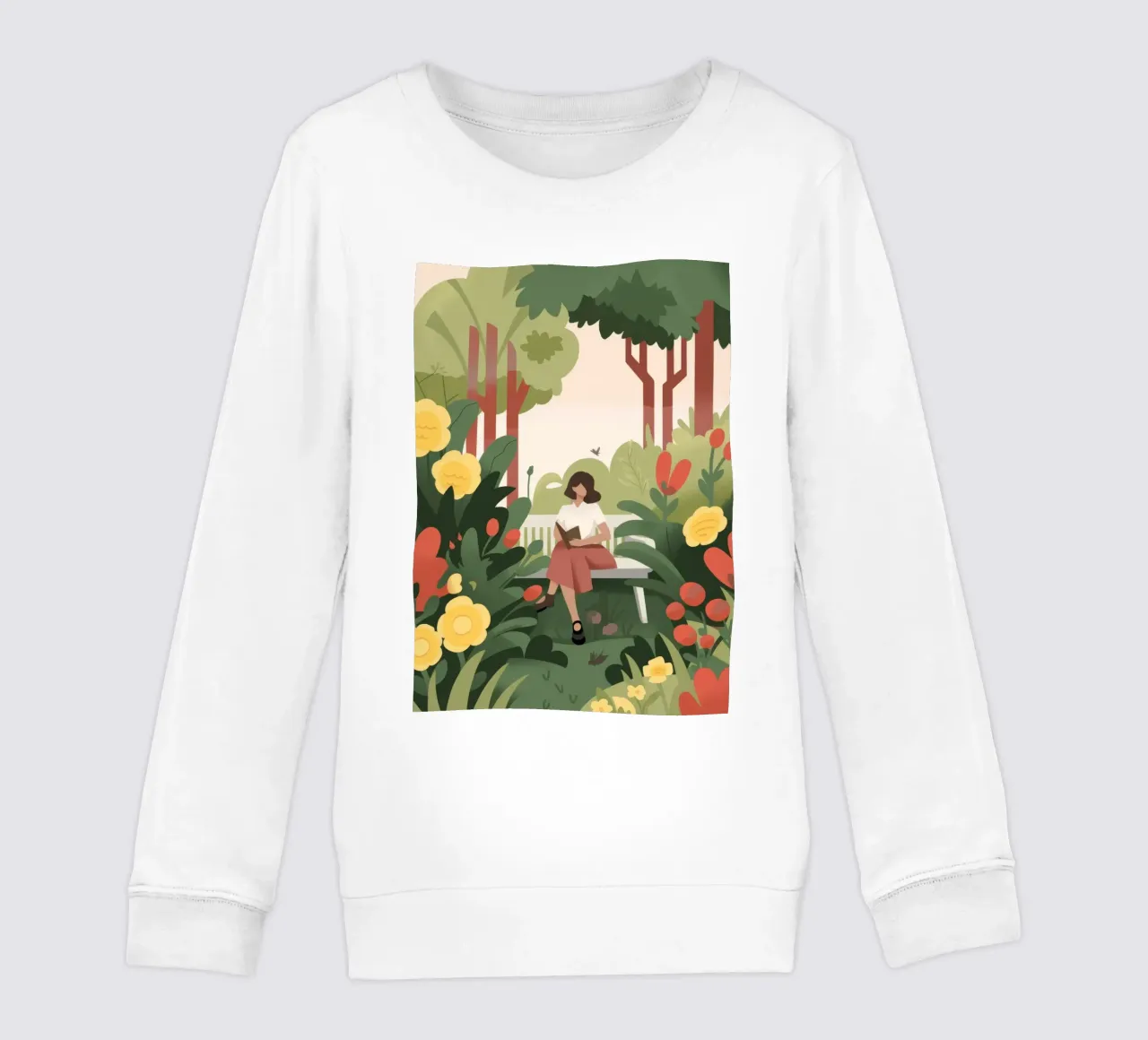Garden Reading kids sweatshirt by Emery Kate