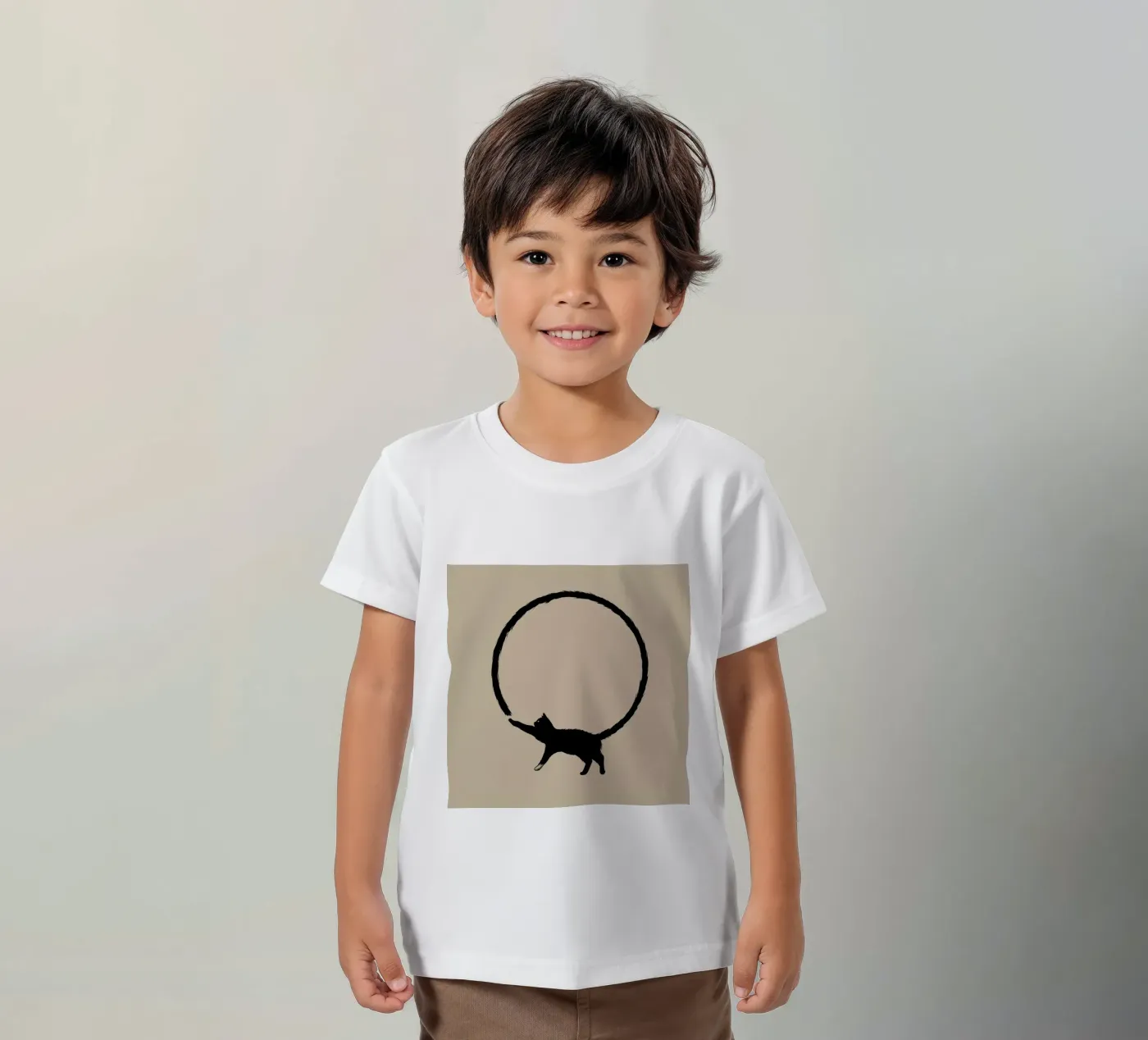 Cat Circle t-shirt bambini da Jared Yamahata