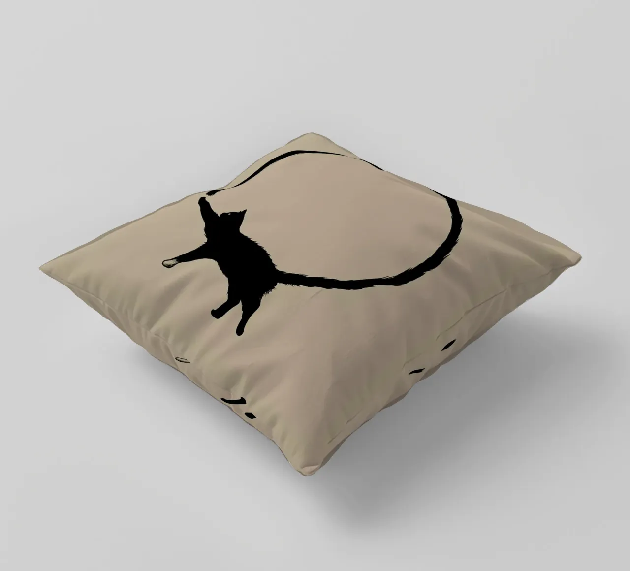 Cat Circle cuscino da Jared Yamahata