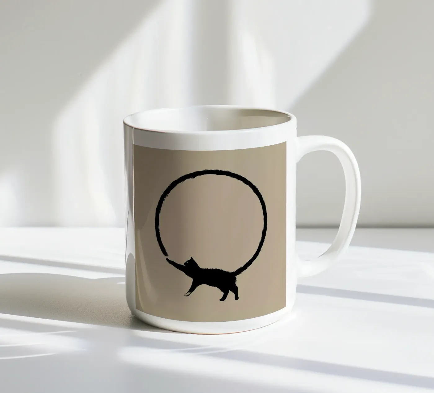 Cat Circle ceramic mug by Jared Yamahata