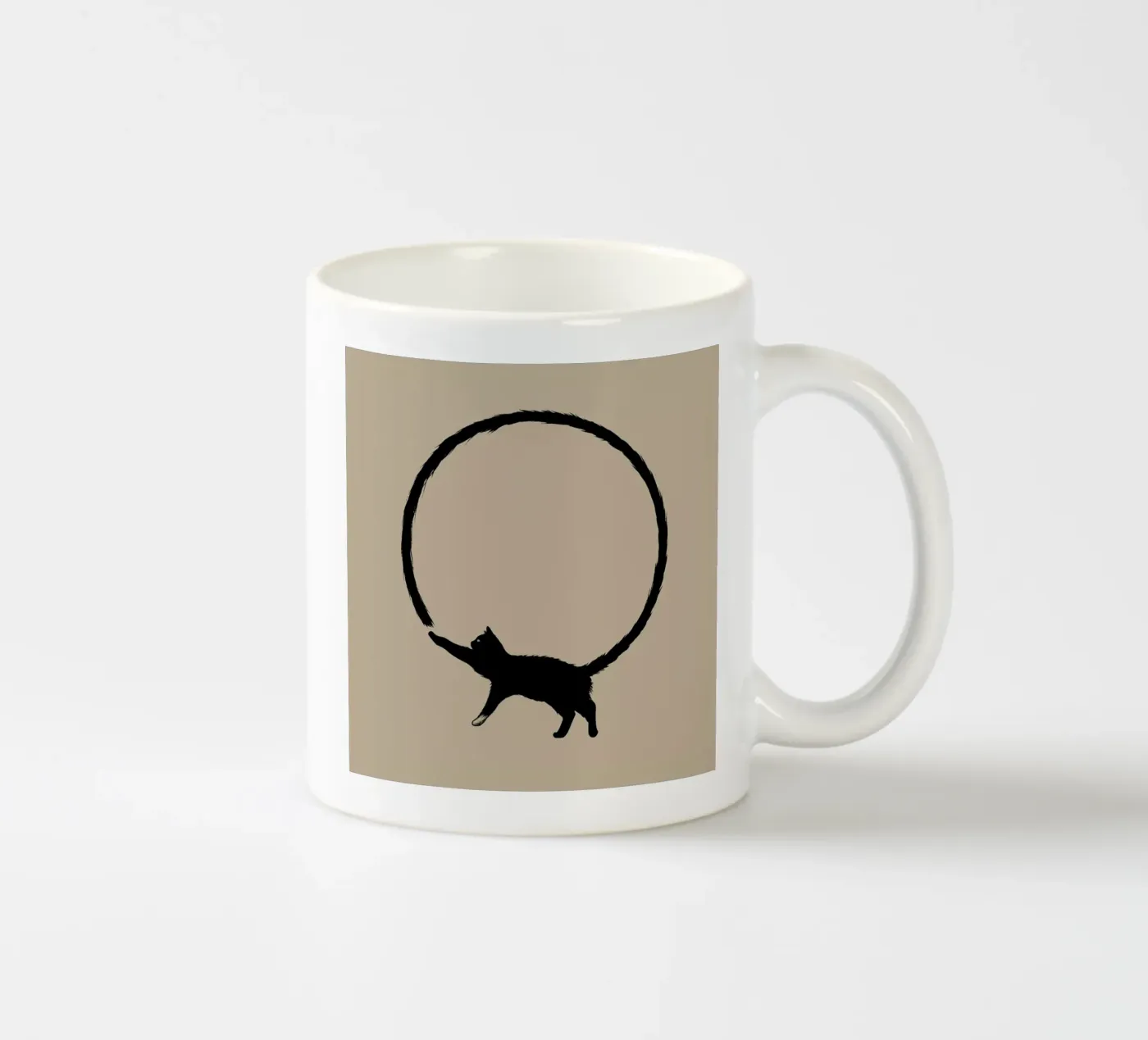 Cat Circle ceramic mug by Jared Yamahata