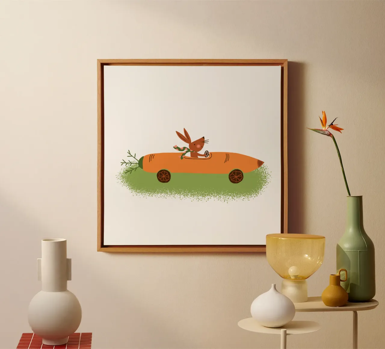 Osterhase Frohe Ostern Kinder Kinderkleidung Babykleidung tela con Cornice a cassetta da incomeforcreatives