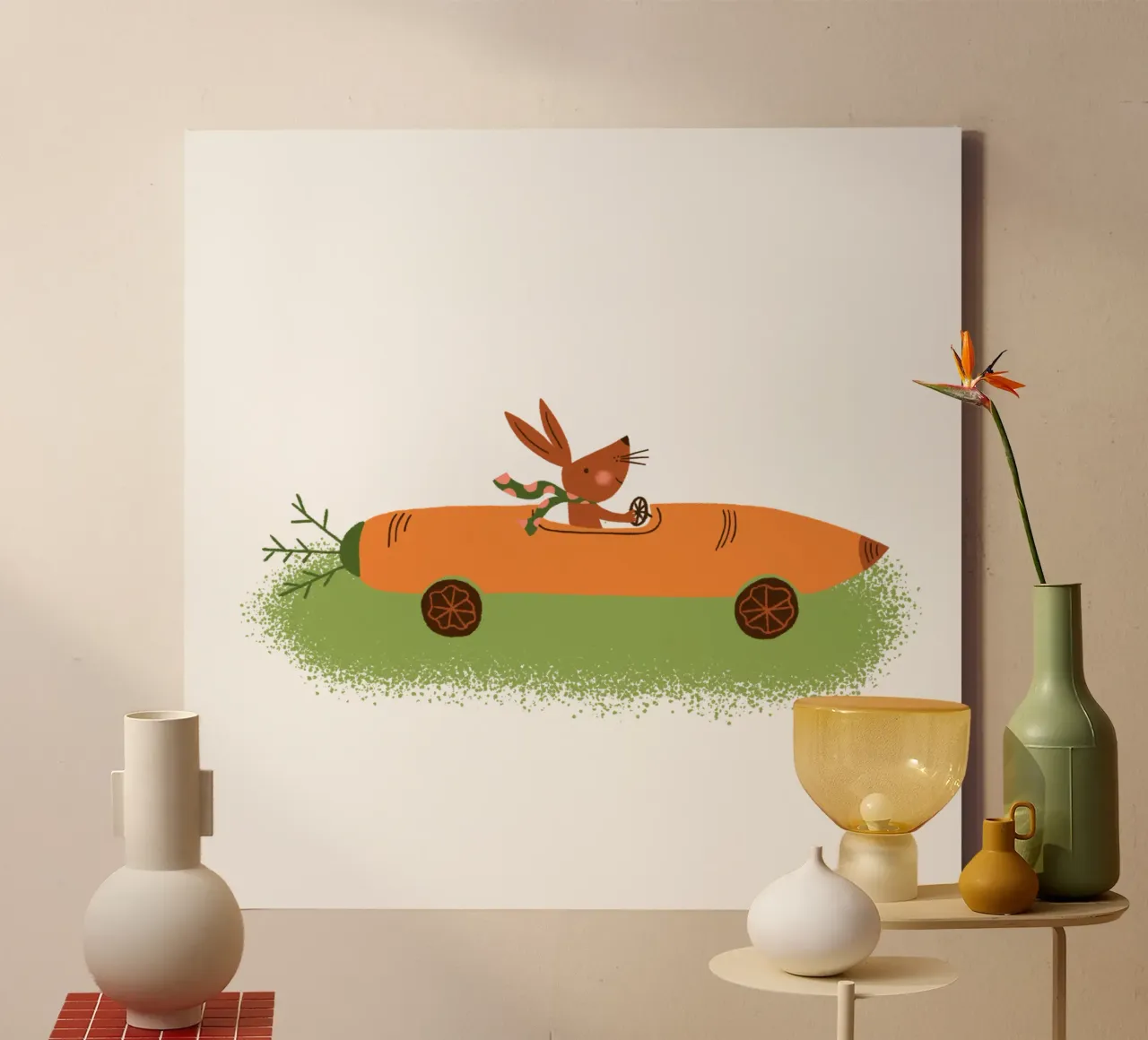 Osterhase Frohe Ostern Kinder Kinderkleidung Babykleidung tela con Cornice a cassetta da incomeforcreatives