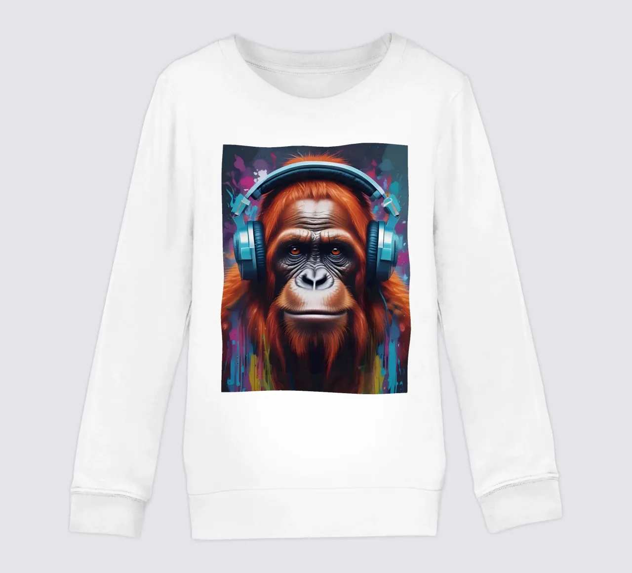 Orangutan in cuffia felpa bambino da MakArena