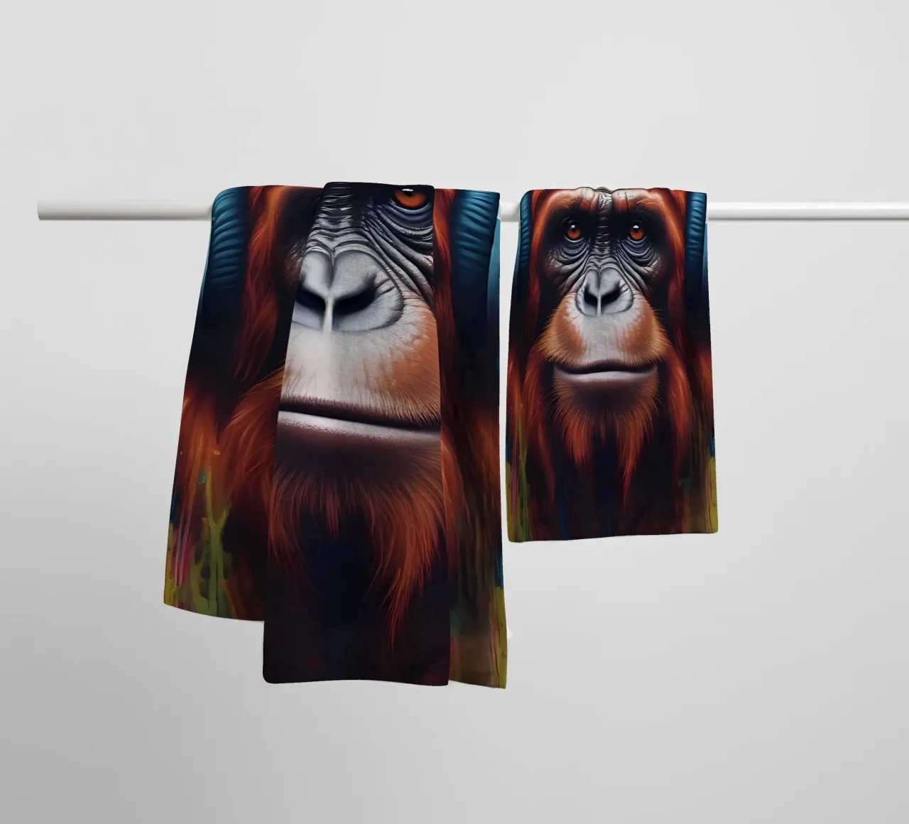 Orangutan in cuffia asciugamano da bagno da MakArena