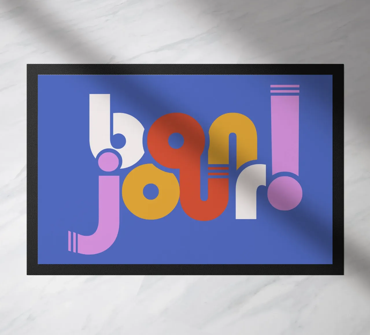 Modern "Bonjour!" French Typography Art Print zerbino da showmemars