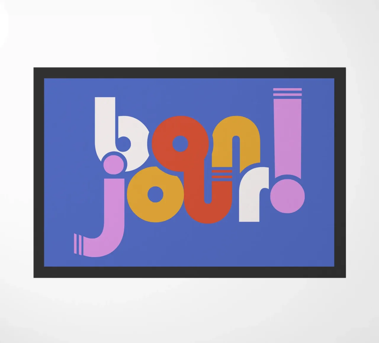 Modern "Bonjour!" French Typography Art Print zerbino da showmemars